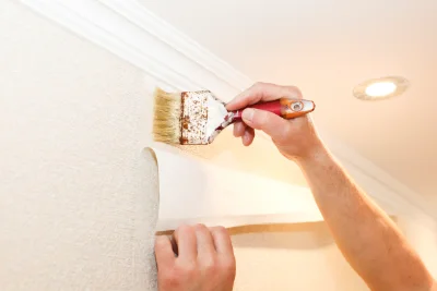 Pose de papier peint à Limousis — revêtements muraux et toiles de verre